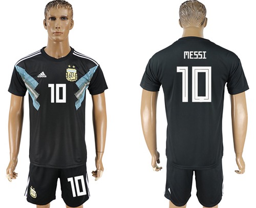 Argentina #10 Messi Away Soccer Country Jersey - Click Image to Close